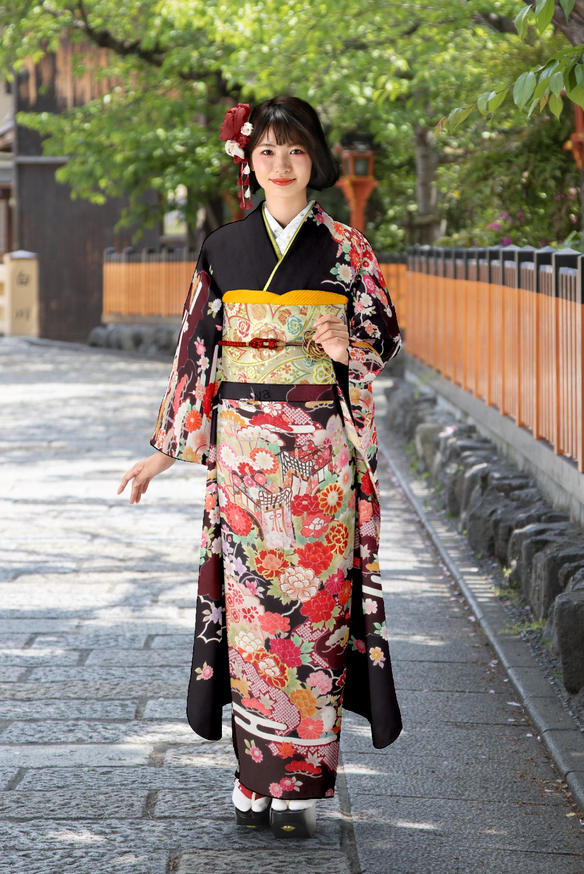 濃茶に金雲　御所車